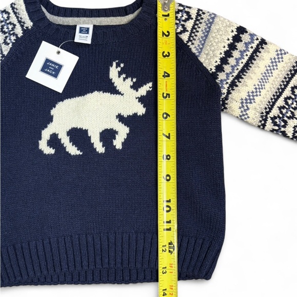 NWT Janie & Jack moose sweater (12–18M) - Picture 4 of 7